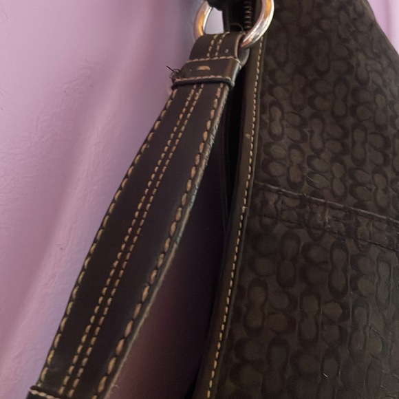 Coach Y2K Black Signature Canvas Bag in Black on Black Rare! - Picture 11 of 13